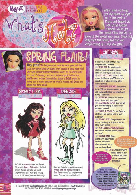 Bratz Tv Show, Bratz Magazine, Y2k Magazine, 2000s Magazines, Childhood Aesthetic, Y2k Photos, Top Tv Shows, Brat Doll, Collage Drawing