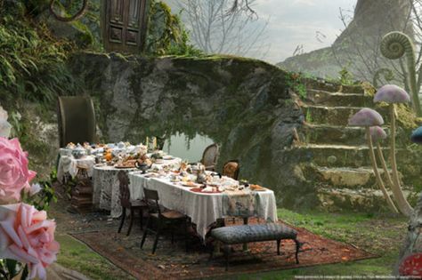 Alice In Wonderland Forest Background, Alice In Wonderland Aesthetic Tea Party, Alice In Wonderland Tea Party Art, Alive In Wonderland Aesthetic, Alice In Wonderland Scenery, Alice In Wonderland Landscape, Wonderland Scenery, Alice In Wonderland Background, Wonderland Landscape