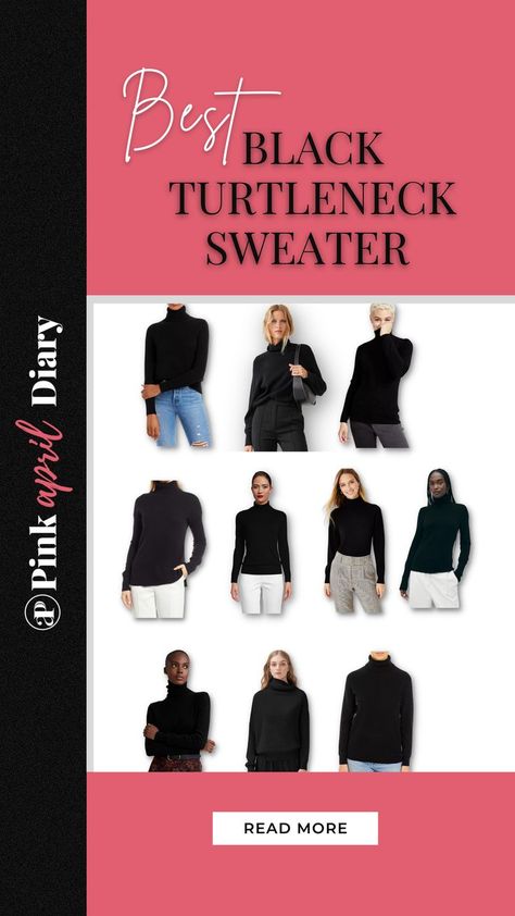 If you are searching for the ultimate power look for work, a cashmere turtleneck sweater is the way to go. Turtleneck sweaters have a way of creating a longer, leaner neckline and can be worn alone or easily layered. Click the link to read more about this essential for business women. Luxury Black Turtleneck For Winter, Fitted Cashmere Turtleneck For Layering, Classic Black Turtleneck Sweater, Chic Holiday Party, Black Cashmere Turtleneck Sweater, Black Cashmere Turtleneck, Latest Winter Fashion, Chic Winter Style, Perfect Winter Outfit