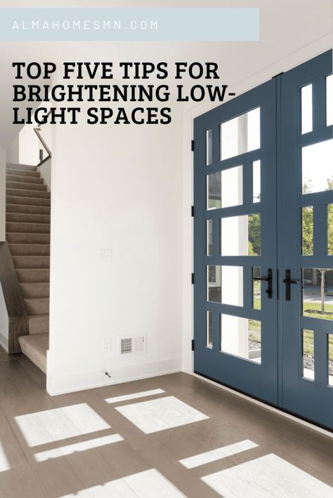 With winter sneaking up on us, we're sharing s few tried-and-true ways to make the most of the natural light in your home, and make it feel so much brighter! More Light In House, Dark Homes, Alma Homes, Dark House, Dark Days, Dark Home, Up House, Construction Process, Light And Space