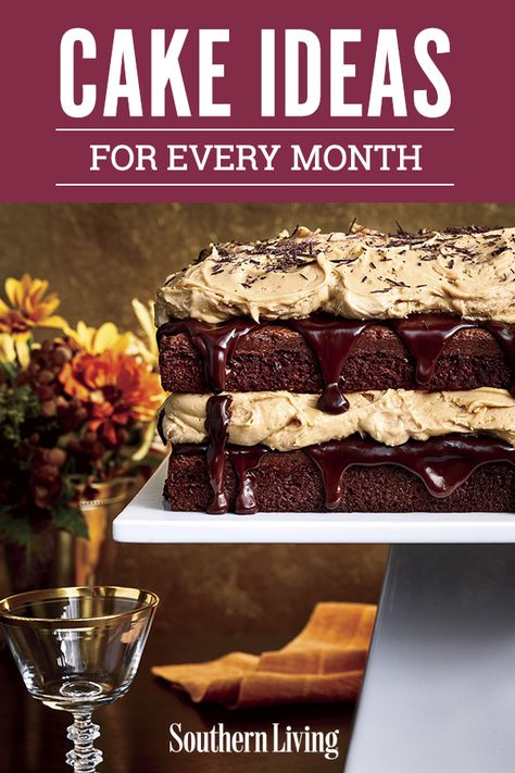 Make 2020 the best year yet and bake one of these show-stopping cakes each month. We’ve collected 12 of our all-time favorite well-loved cakes to make for every month of the year.                                                                                      #recipes #dessert #dessertrecipes #cakeideas #cakerecipes #southernliving Chocolate Zucchini Cake, Caramel Buttercream, Mini Tortillas, Chocolate Fudge Cake, Fudge Cake, Baking Project, Decadent Chocolate, Chocolate Frosting, Chocolate Fudge