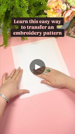 6.2K views · 517 reactions | Share and save this because you are definitely going to want to use this easy method to transfer an embroidery pattern with your home printer! It’s so easy and eliminates the need to trace intricate designs. There are some important details to know, so comment “pattern transfer” and I will send you the link to my video tutorial explaining in detail how to do this. Make sure you’re following me too, because I have all sorts of hand embroidery tricks and tips to make your stitching not just fun, but easy, too! •
•
•
•
#handembroidery  #embroiderystitches
#embroideryworkshop
#hoopembroidery
#textileoftheday
#embroideryhoops
#embroideryofinstagram
#embroideryclass
#embroideryfloss
#stitchersofinstagram
#modernembroidery
#easyembroidery
#beginnerembroidery
#learnemb Embroidery Workshop, Homemade Condiments, Embroidery Flowers Pattern, Modern Embroidery, Embroidery For Beginners, Intricate Designs, Embroidery Pattern, Embroidery Floss, Embroidery Hoop