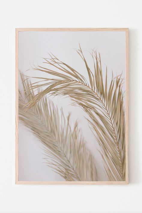 Natural Palm Leaf Wall Art Palm Frawn Art, Nautical Photography, Palm Leaf Wall Art, Poster Format, Boho Photography, Palm Leaf Art, Tropical Wall Decor, Palm Tree Art, Palm Tree Leaves