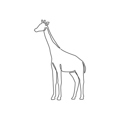 One Continuous Line Drawing, Zoo Logo, Small Bird Tattoos, Animal Mascot, Logo Identity, Single Line Drawing, Continuous Line Drawing, Cute Giraffe, Continuous Line