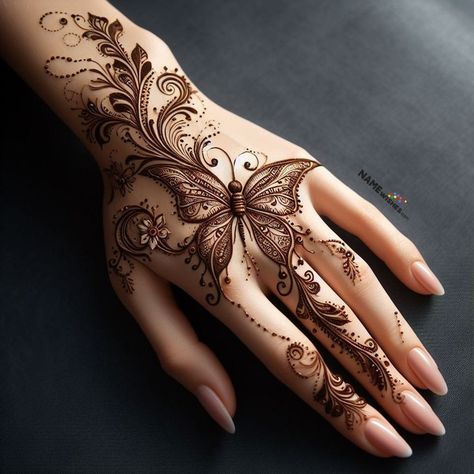 Mendhi Designs Butterfly, Arabic Style Mehndi Design, Mehedi Design 2024, Mehandi New Design 2024, New Eid Mehndi Designs 2024, Mehedi Design Simple For Eid, Eid Mehndi Designs Arabic Full Hand Hand, Henna Design 2024, Heena Design 2024