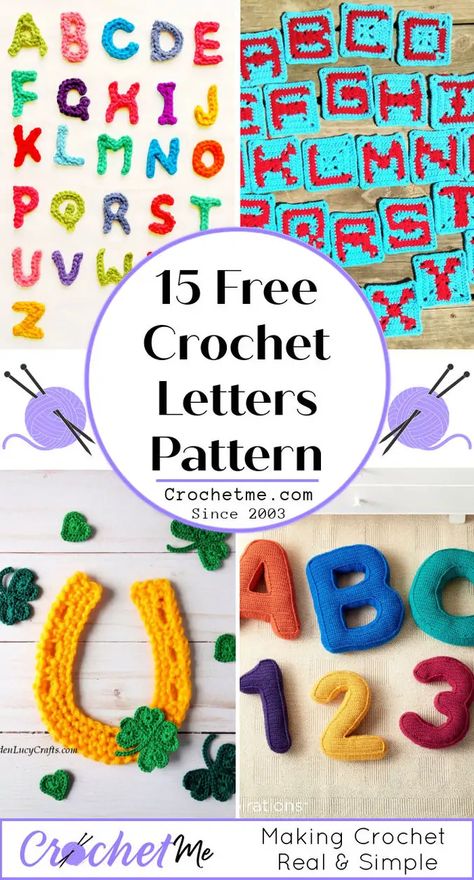 15 Free Crochet Letters Patterns | How to Crochet Alphabet Crochet Letters And Numbers, Crocheted Alphabet Letters Patterns, Free Crochet Letters Pattern, Crocheted Letters Pattern Free, Crochet Letter Pattern, Alphabet Crochet Pattern Free, Crochet Numbers Pattern Free, How To Crochet Letters, Crochet Letter Keychain