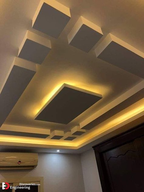 Top 41 Modern False Ceiling Gypsum Design Ideas - Engineering Discoveries Bord Design, Gypsum Design, Pop Design For Roof, Pop Design For Hall, Drawing Room Ceiling Design, Simple False Ceiling Design, Gypsum Ceiling Design, Luxury Ceiling Design, Simple Ceiling Design