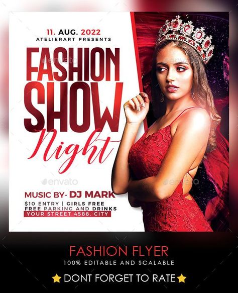 Fashion Flyer Fashion Show Flyer, Show Flyer, Fashion Flyer, Ads Design, Graphic Design Photography, Design Graphics, City Style, Ad Design, Birthday Anniversary