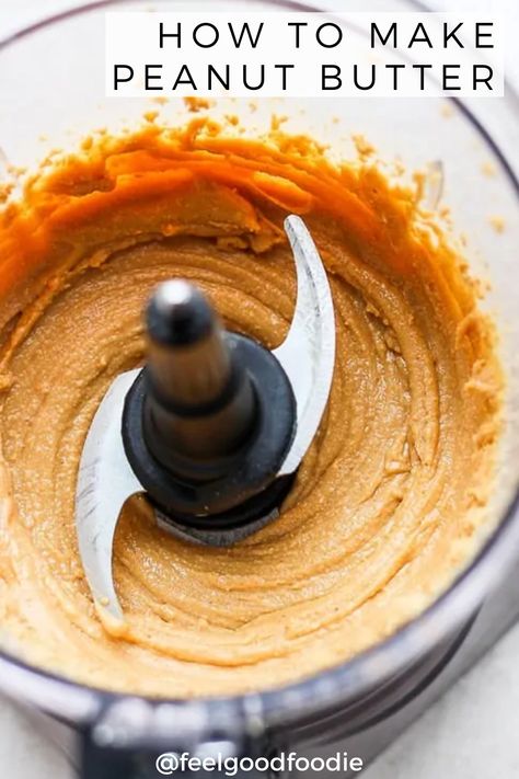 Mix your own homemade peanut butter with just three ingredients and a blender/food processor. This is an easy step-by-step tutorial with ideas to customize!| Tutorial | How To | Kitchen Basics | How Make | DIY Peanut Butter | Nut Butter Freezer Essentials, Lowfod Map, Diy Peanut Butter, Austria Recipes, Homemade Essentials, Blender Food, Pumpkin Pie Spice Mix, Freezable Meals, Kitchen Basics