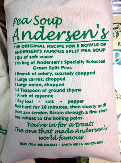 Pea Soup Andersen's Special Split Peas Anderson Split Pea Soup Recipe, Famous Bowl, Jenny Can Cook, Pea Soup Recipe, Green Split Peas, Peasant Food, Split Pea Soup Recipe, Pea And Ham Soup, Split Pea Soup