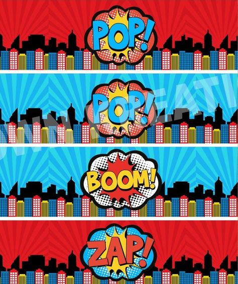 Super Hero Water Bottle, Kids Super Hero Party, Superhero Printables Free, Superhero Teacher Appreciation, Hero Classroom Theme, Superhero Printables, Superman Birthday Party, Super Hero Party, Superhero Classroom Theme