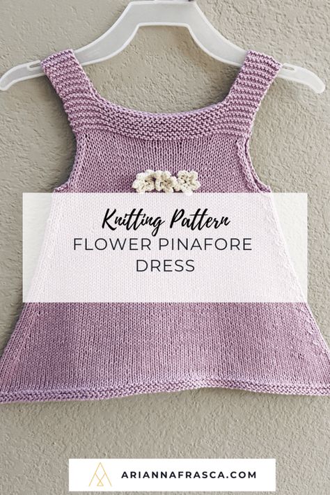 The flower pinafore dress’ knitting pattern is a classic style that is extremely versatile and easy to wear.I made this[…] The post Flower pinafore dress pattern release appeared first on Arianna Frasca. Fitted Sleeveless Pinafore Dress With Ruffles, Ora Pinafore Pattern, Childrens Pinafore Dress Pattern, Knit Baby Pinafore Dress Pattern, Pinafore Dress Pattern, Girls Pinafore, Pinafore Dress, Garter Stitch, Easy Projects