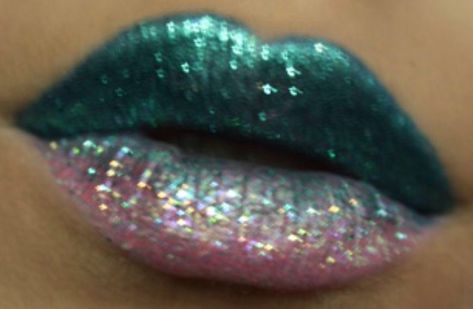 Mermaid Lip, Space Grunge, Ombre Lips, Mermaid Makeup, Glitter Lips, Festival Makeup, Lip Art, Beautiful Lips, Costume Makeup