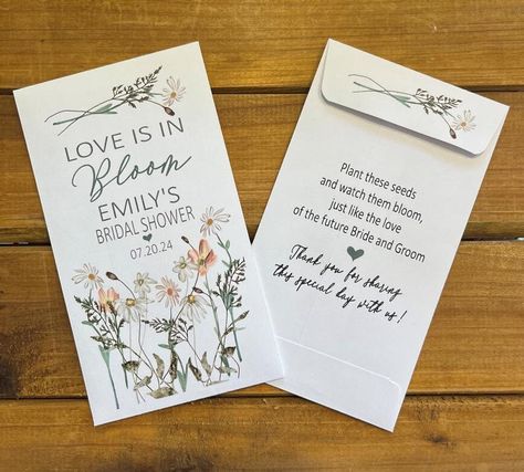 Wild Flowers Bridal Shower Love is in Bloom seed packet favors, Wedding favor, with or without seeds (set of 15), sp20213 Bridal Shower Favors Flowers, Flower Bridal Shower Favors, Wedding Seed Packet Favors, Love Is In Bloom, Seed Packets Favors, Seed Favors, Seed Wedding Favors, Bridal Shower Flowers, Bridal Shower Inspiration