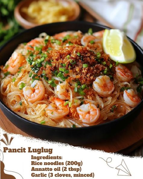 Pancit Luglug, Filipino Noodles, Noodle Dish, Noodle Dishes, Rice Noodles, Noodles, Seafood, Rice