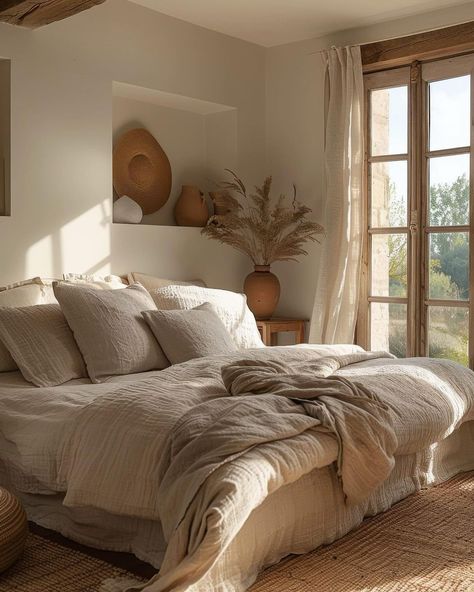 Modern Earthy Bedroom, Earthy Bedroom Aesthetic, Bedroom Elements, Japandi Bedroom Design, Japandi Bedroom Ideas, Soothing Bedroom, Japandi Bedroom, Earthy Bedroom, Ideas Decoracion