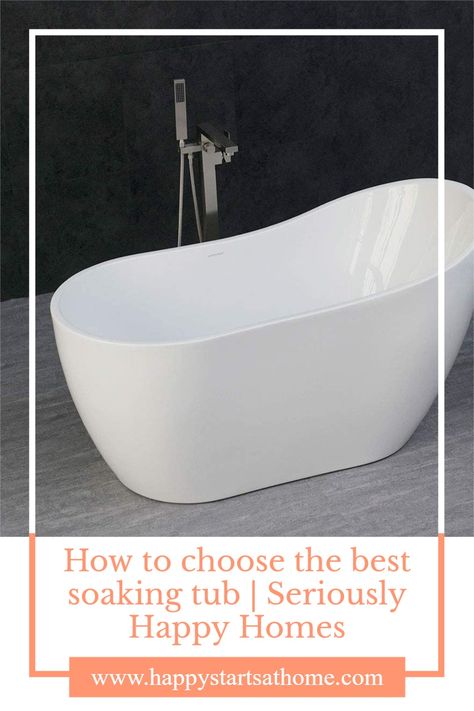 Do you want a soaking tub for your bathroom?? Check out this blog! Wall Alcove, Deep Soaking Tub, Soaker Tub, Take Off Your Shoes, Bathroom Design Decor, Jetted Tub, Drain Cover, Bathroom Remodeling, House Projects