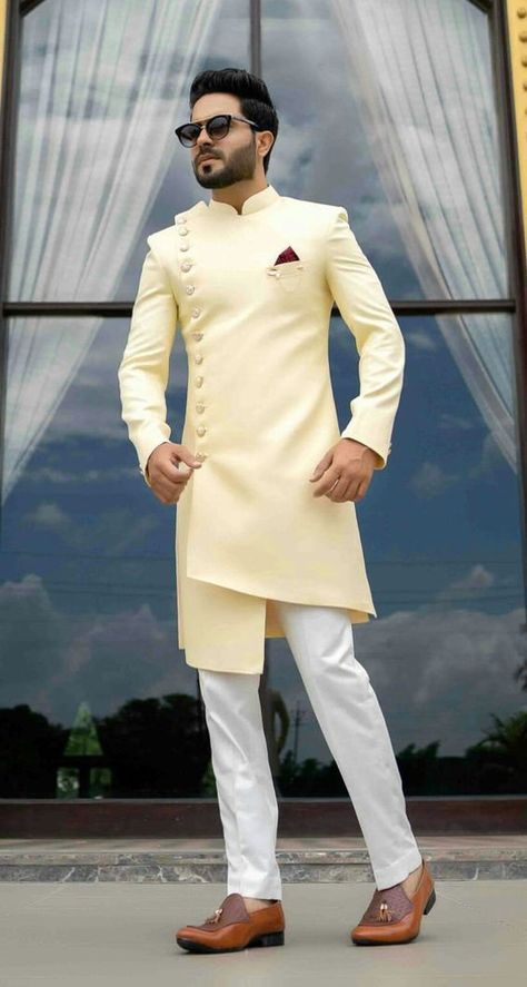 Sherwani Wedding, Mens Indian Wear, Sherwani For Men Wedding, Wedding Kurta For Men, Design Kurta, Groom Dress Men, Indian Groom Wear, Wedding Dresses Men Indian, Gents Kurta Design