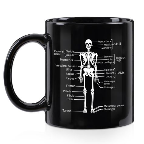 PRICES MAY VARY. AWESOME HUMAN SKELETON GIFTS: This human skeleton coffee mug is well made with nice craftsmanship. It will be pretty cool and useful gift for anatomy or biology teacher, medical students, doctor, nurse, surgeon, or children on Christmas, birthday, Teachers Day and graduation. HIGH QUALITY: Our anatomy teacher gifts are made of premium quality ceramic and fired at extremely high temperature with complex processing. Therefore, the coffee mug is quite sturdy and safe to be used yea Gifts For Medical Students, Anatomy Gifts, Anatomy Teacher, Future Doctor Gifts, Human Skeleton Model, Model Anatomy, Gifts For Nurse, Skeleton Gifts, Funny Graduation Gifts