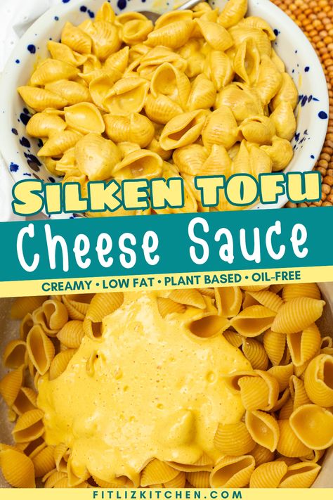 Silken Tofu Cheese Sauce Vegan Tofu Sauce, Vegan Tofu Pasta Sauce, Vegan Tofu Cheese Sauce, Sauces Made With Silken Tofu, Tofu Sauce Creamy, Silken Tofu Salad Dressing, Silken Tofu Cream Cheese, Tofu Cream Sauce, Silken Tofu Cheese Sauce