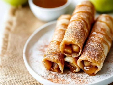 Apple Taquitos, Candy Bar Cake Recipes, Cinnamon Roll Bites Recipe, Pizza Grilled Cheese Recipes, Chicken Noodle Casserole Recipe, Creamy Broccoli Cheddar Soup, Crunchy Caramel, Snow Recipe, Taquitos Recipe