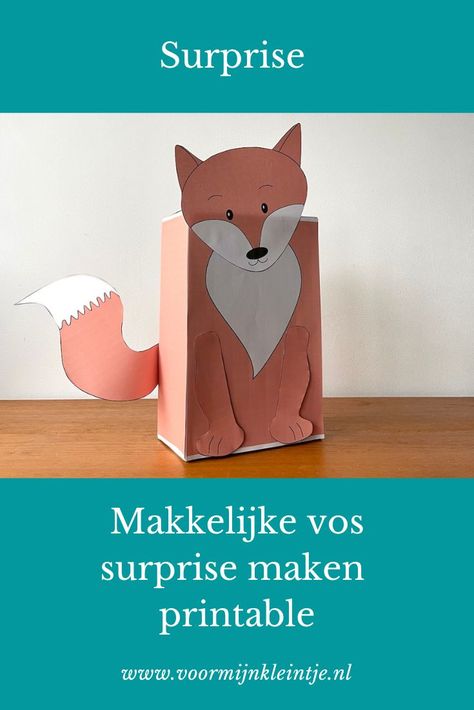 MAak deze makkelijke Sinterklaas surprise van een vos met behulp van onze printable Hockey, Lego, Card Holder, Tennis, Pizza, Place Card Holders, Van, Pizzas, Ice Hockey