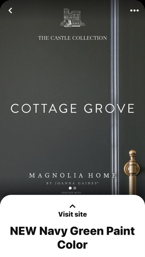 Magnolia Paint Cottage Grove, Magnolia Cottage Grove, Cottage Grove Paint, Cottage Grove Magnolia Paint, Office Wall Colors, Salon Suite Decor, Olive Green Paints, Exterior Door Colors, Magnolia Paint