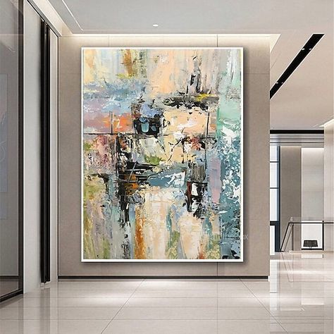 Peisaj Abstract, Modern Canvas Painting, Colorful Space, Palau, Handmade Oil, Vanuatu, Online Painting, Painting Process, Abstract Oil