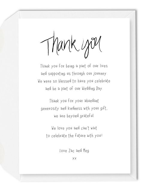 Wedding Thank You Card Wording Ideas 2 Thank You Cards From Wedding Gifts, Thank You Cards For Wedding Gifts, Guest Thank You Note, Generic Thank You Note Wedding, Wedding Invitation Message Note, Thank You Notes For Wedding Gifts, Wedding Vendor Thank You Notes, Vendor Thank You Cards, Destination Wedding Thank You Cards