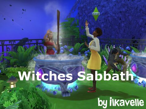 Celebrate with your Spellcasters! Start a Sabbath, brew a potion and have fun :) If you're lucky, some special guests will arrive as well... Sims 4 Recolors Clothing, Sims4 Collection, Sims Collection, Witches Sabbath, Sims Aesthetic, Cc Packs, Ts4 Mods, Cc Shopping, Kerbal Space Program