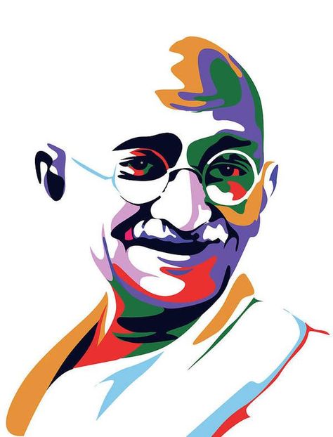 Quotes by Mahatma Gandhi | Pinterest Popart Poster Design, Pop Art Portraits Acrylics, Pop Art Portraits Faces, Mahatma Gandhi Painting, Mahatma Gandhi Art, Gandhi Poster, Pop Art Face, Portraits Pop Art, Abstract Pop Art