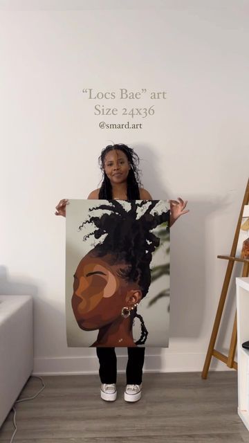 Loc Paintings, Black Art Painting Abstract, Puffy Art, Locs Art, Afro Painting, Painting Therapy, Disney Graduation, Artsy Girl, Trippy Painting