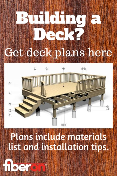 Choose from a variety of deck styles and sizes. Get free plans to help you get started! Deck Styles, Fiberon Decking, Free Deck Plans, Backyard Landscaping Ideas, Deck Plans, Free Plans, Decks And Porches, Building A Deck, Design Tools