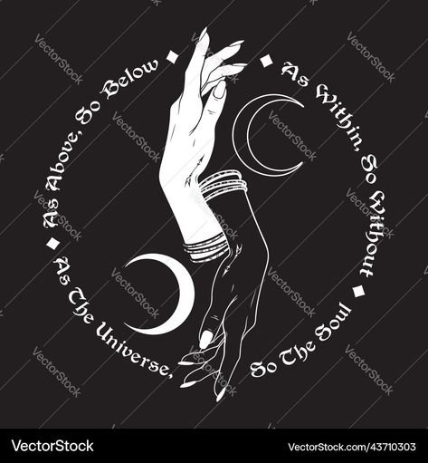 As Above So Below Tattoo Symbols, Black Work Flash, As Above So Below Hands, As Above So Below Art, As Above So Below Tattoo, Hand Holding Tattoo, Spell Books, As Above So Below, Sleeve Ideas