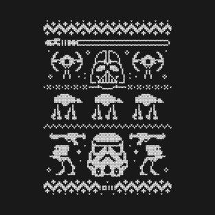 embroidery and Awesome 'TheDarkSideofChristmas' design on TeePublic! - Knitting – The Xmas Cross Stitch, Graph Design, Star Wars Christmas, Pixel Pattern, Crochet Tapestry, The Dark Side, Stargate, Knitting Charts, Women's T Shirts