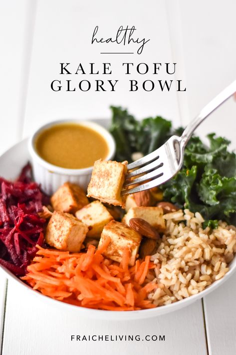 Tofu Kale Bowl, Tofu Grain Bowl, Sautéed Tofu, Yummy Bowls, Tofu Kale, Glory Bowl, Healthy 2024, Broccoli Tofu, Fraiche Living