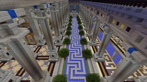 Minecraft Building Guide, Minecraft Garden, Greek Garden, Minecraft Structures, Bangunan Minecraft, Easy Minecraft Houses, Minecraft Castle, Flooring Design, Minecraft City