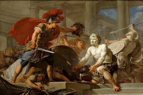 FACT: You CAN Be Turned Into Stone!!!!! Perseus And Medusa, Neoclassical Painting, Greek Paintings, Epic Story, Greek Art, Sea Monsters, Classical Art, Vintage Artwork, Ancient Greece