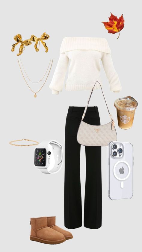 Fall outfit ‘24 🧡🧋#fall #outfit #starbucks #clothinginspo #necklace #braclets #smartwatch Fall Outfit, Smartwatch, Fall Outfits, Clothes, Autumn Outfits