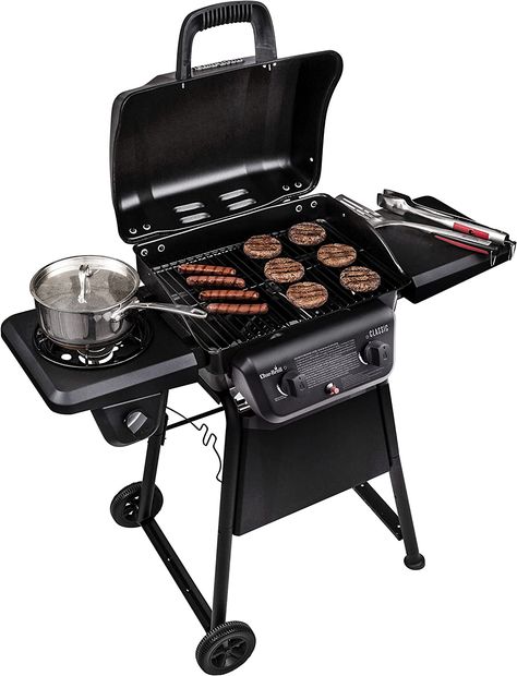 Char-Broil Classic 280 2-Burner Liquid Propane Gas Grill with Side Burner Large Meals, Best Gas Grills, Steel Grill, Propane Grill, Propane Gas Grill, Stainless Steel Grill, Cooking Temperatures, Sauteed Vegetables, Cast Iron Cooking