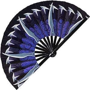 Fan Costume, Battle Fan, Female Ninja, Blacklight Party, Fantasy Props, Hand Fans, Custom Fans, Folding Fan, Cool Swords