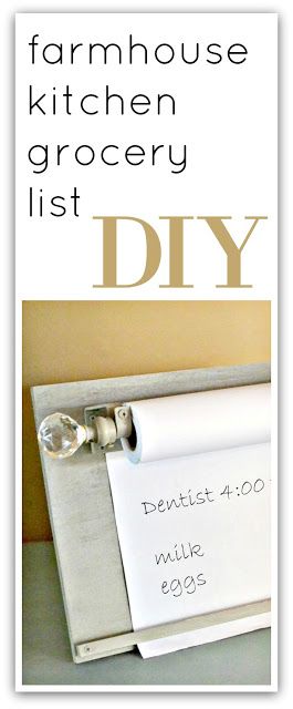 DIY Grocery List Roll | Homeroad.net #farmhouse #farmhousestyle #diyproject #kitchen #farmhousekitchen Diy Grocery List, Command Centers, Before And After Kitchen, Farmhouse Decorating, Decorating Diy, Binder Organization, Organization Printables, Kitchen Diy, Diy Farmhouse Decor