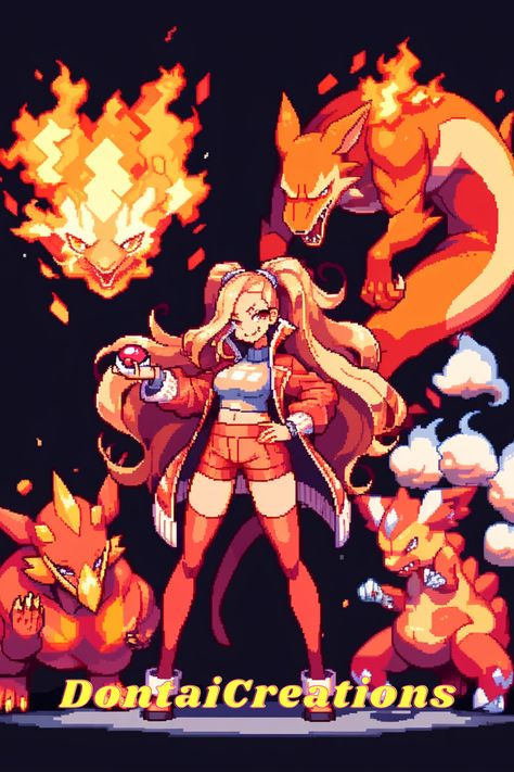 Fire Type Pokemon Trainer, Fire Type Gym Leader Oc, Fire Type Gym Leader, Fire Type Pokemon, Fire Type Pokémon, Pokemon Gym Leaders, Ghost Train, Pokemon Gym, Pokemon Fanart