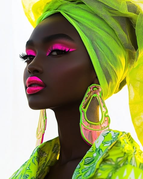 Queens 🌈 #queens #fashionista #beauty Lady Wisdom Art, Jaw Line Exercise, High Fashion Makeup Editorial, Fashion Photo Shoot Ideas, Black Queen Makeup, African Portraits Art, Jawline Exercise, Wisdom Art, High Fashion Makeup