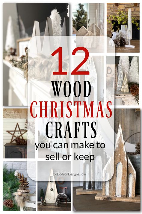 Wood Christmas Crafts, Wood Blocks Christmas, Christmas Crafts To Make And Sell, Wood Christmas Decorations, Christmas Diy Wood, Scrap Wood Crafts, Christmas Craft Ideas, Christmas Crafts To Sell, Wooden Christmas Crafts