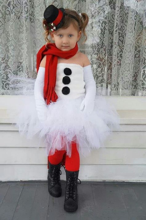 Snowman Costume, Kids Holiday Outfits, Snowman Dress, Baby Kostüm, Snow Girl, Wishes For Baby, Tutus For Girls, Christmas Costumes, Cute Snowman