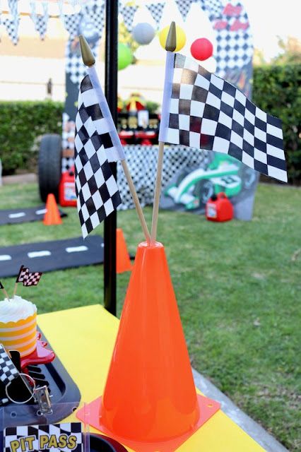 Two Too Fast Birthday, Mickey Mouse Roadsters Birthday, Racer Birthday Theme, Diy Hot Wheels Party Decorations, Mickey Racers Birthday Party, Mickey And The Roadster Racers Party, Mickey Mouse Roadster Racers Birthday, Race Car Party Ideas, Car Party Ideas