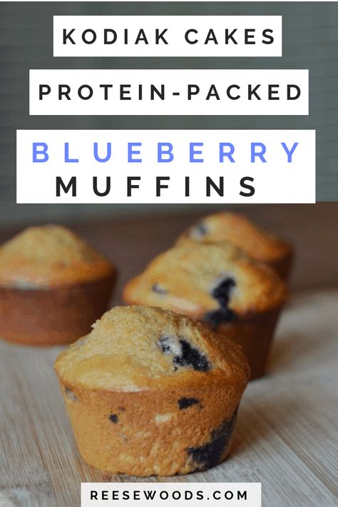 Macro Muffins, Kodiak Blueberry Muffins, Kodiak Muffins, Healthy Protein Muffins, Protein Muffin Recipe, Pancake Protein, Kodiak Cakes Recipe, Resep Muffin, High Protein Muffins