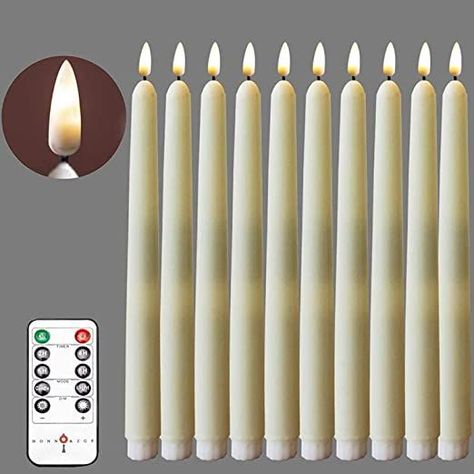 Led Candles Wedding, Taper Candles Wedding, Battery Powered Candles, Flameless Taper Candles, Led Taper Candles, Flameless Candle Set, Fake Candles, Candle Sticks Wedding, Long Candles