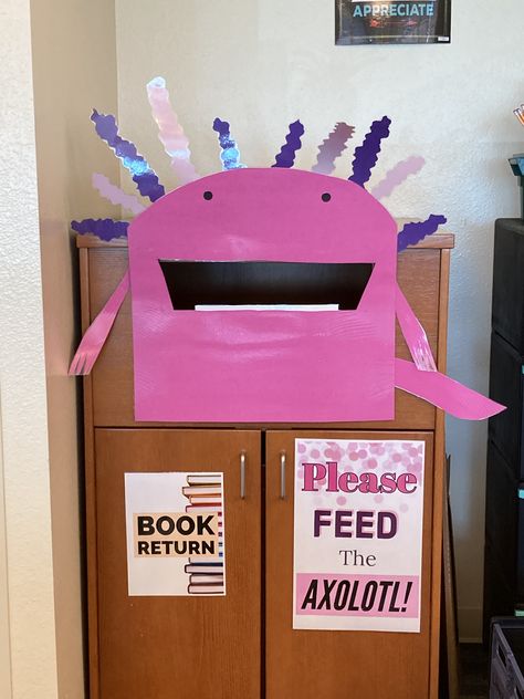 Library Drop Box Ideas, Library Book Drop Box Ideas, Library Book Return Ideas, Library Book Return, Overdue Library Book Notice, Banned Books Library Display, Donation Box, Donate Books, Library Displays